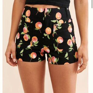 Maeve High Waist Shorts with Peach Pattern